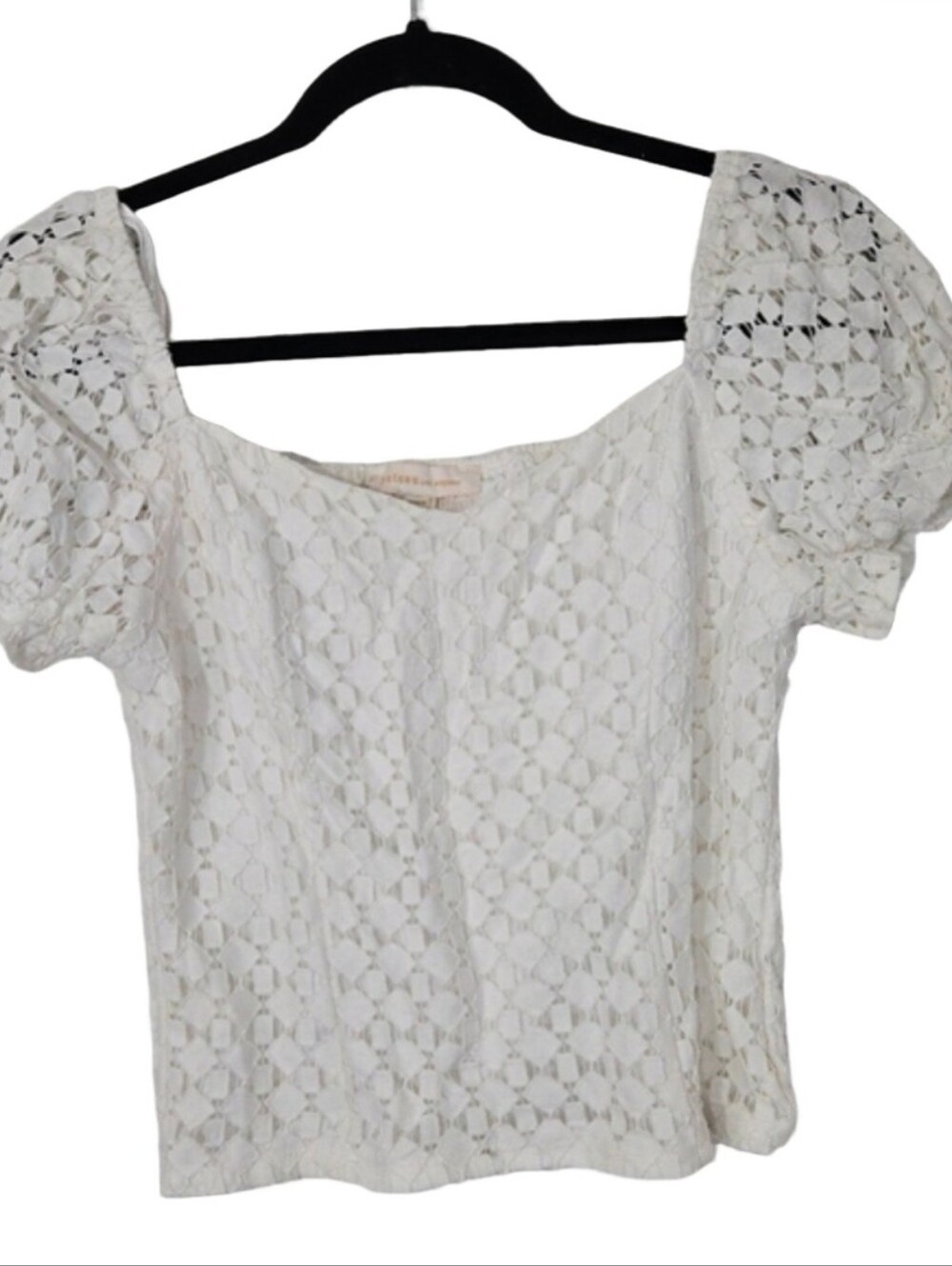 Monteau white lace off shoulder top